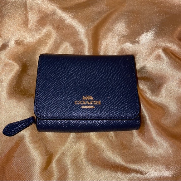coach navy blue wallet